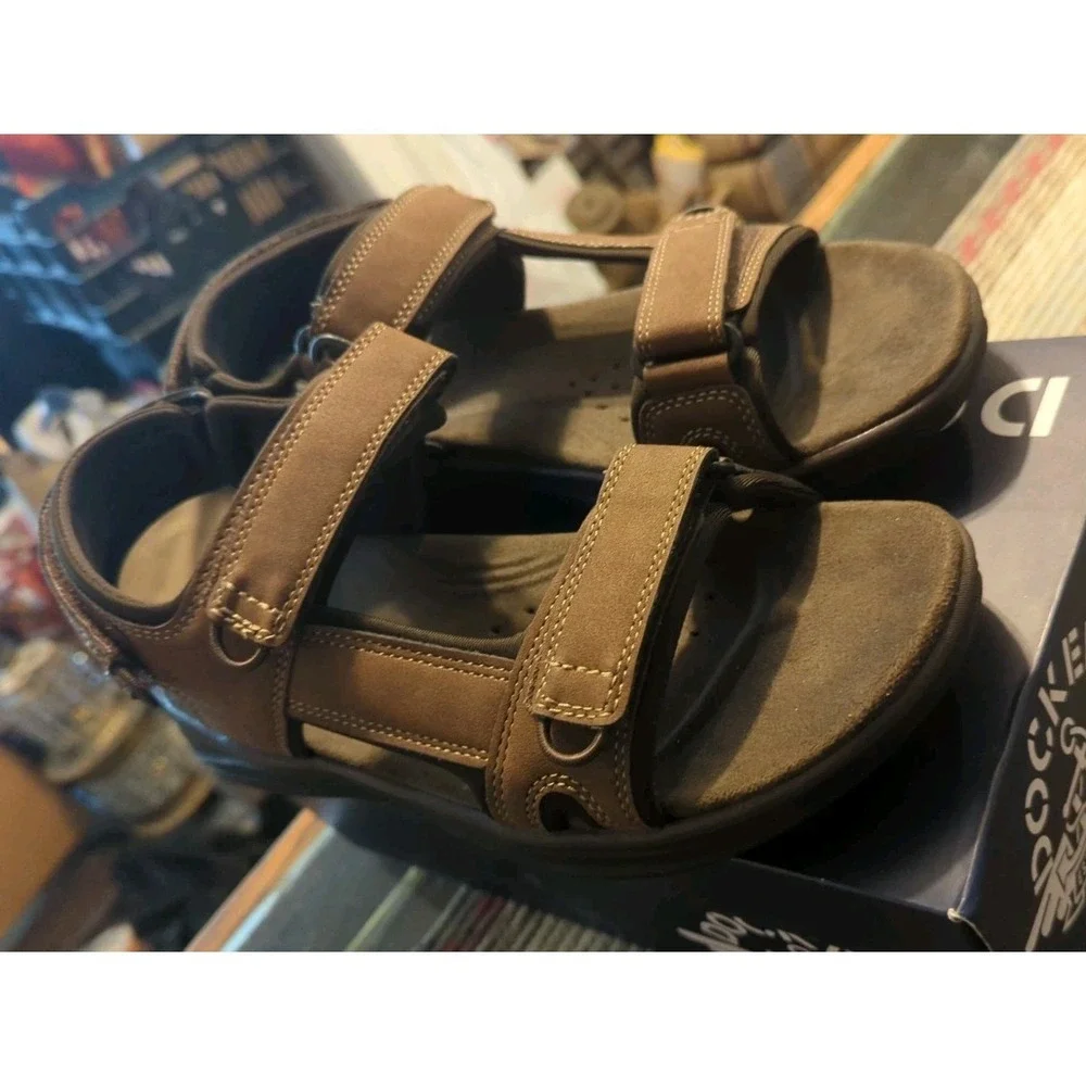 New Dockers Mens Bradburn Outdoor Sport Sandal Shoe Dark Tan 8M